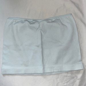 light blue seamless tube top